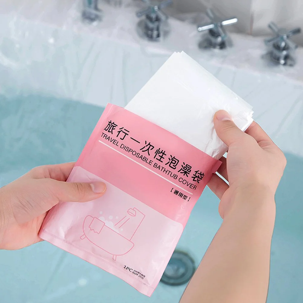 

10Pcs Disposable Bathtub Liners Practical Safe Material for Home Hotel Comfortable Touch Bathtub Liner Bath Bag