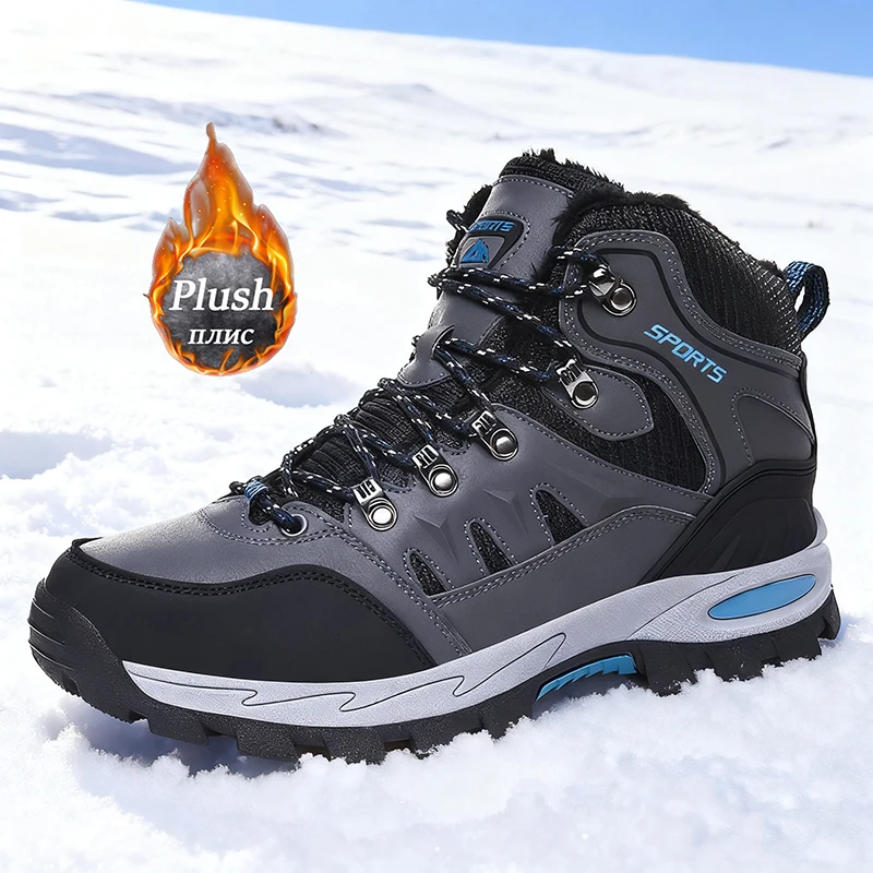 

Lovers Snow Boot High End Waterproof Non Slip Hiking Boots Fashion Plush Warm Winter Shoes For Man Designer Shoes Zapatos Hombre