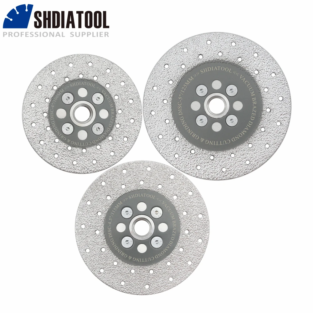 SHDIATOOL 両面ダイヤモンド切断研削ディスク 1/2 個コンクリート花崗岩鋸刃磁器タイル 5/8-11 フランジディスクカッター