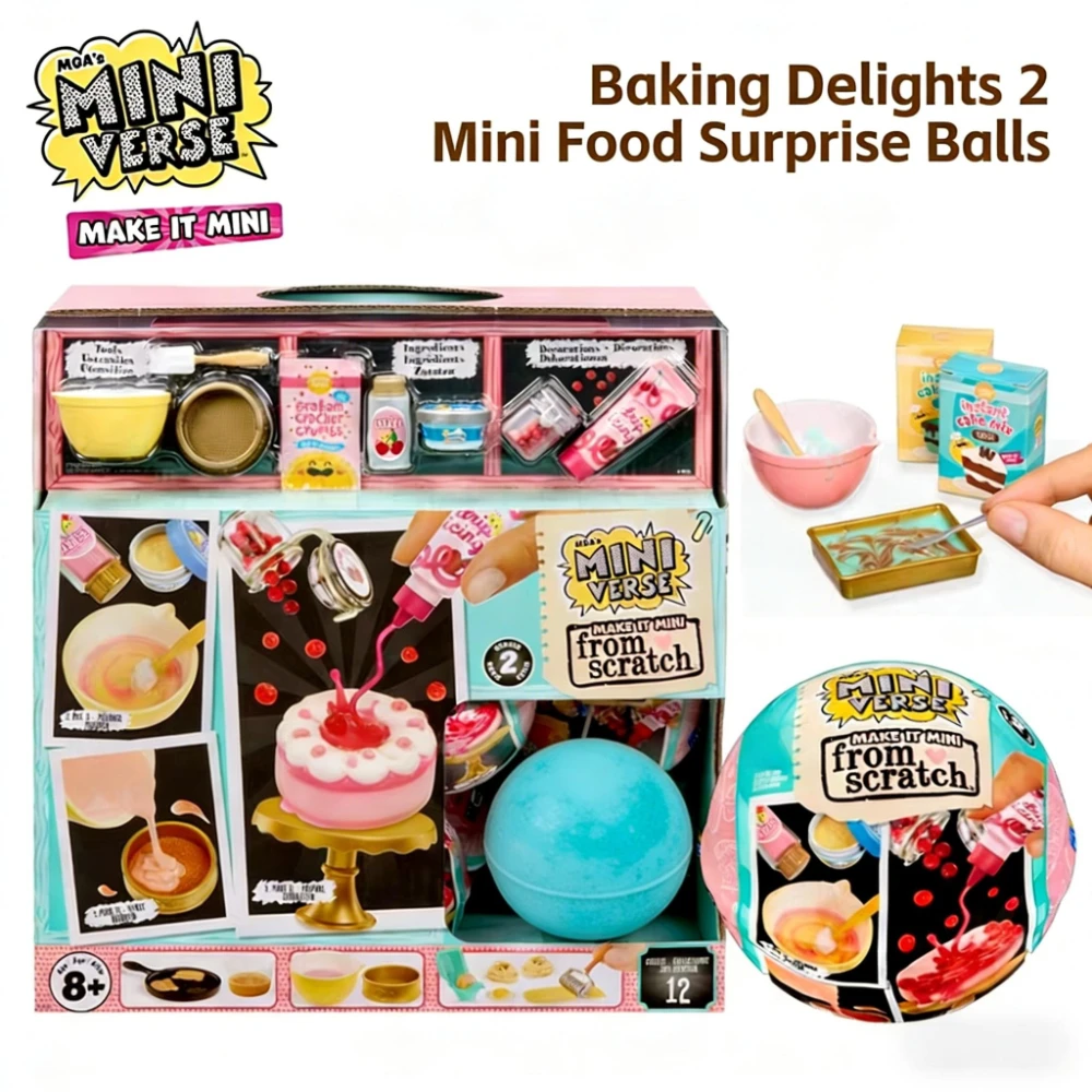 

MGA Mini Brands Baking Series Surprise Blind Box miniverse Pretend Play Toy Ball make it mini DIY Ingredient Blind Box Gifts