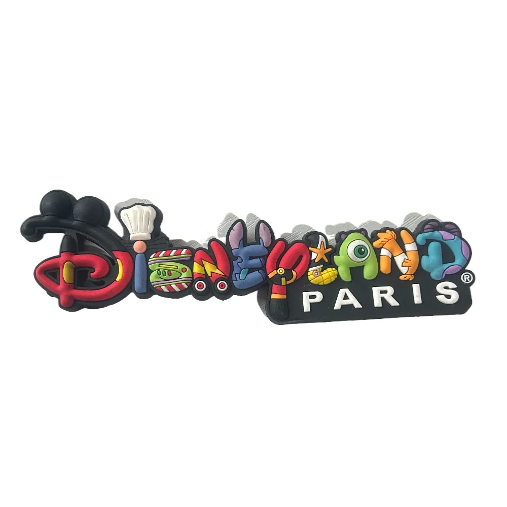 Aimants de réfrigérateur Disney Mickey Mouse Paris, autocollant souple pour réfrigérateur, aimant de réfrigérateur souvenir