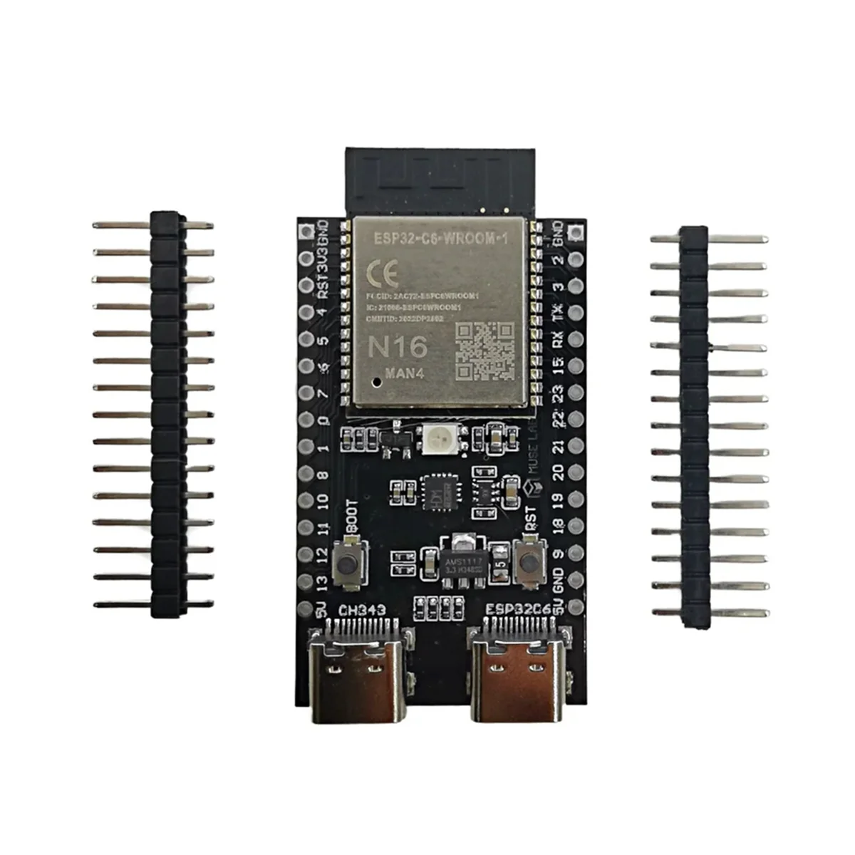 ESP32-C6-DevKit N16R2 ESP32-C6 16MB Flash ESP32 WiFi+Bluetooth Internet of Things ESP Development Board Core Board