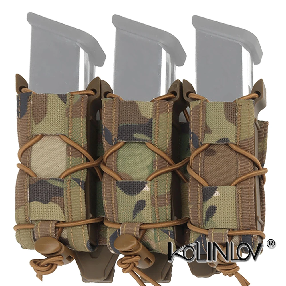 

MOLLE Tactical Triple Mag Pouch 9mm MP5 CS Games Airsoft Mag Pouches Modular MOLLE Hunting Equipment Bag Holster