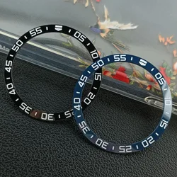 Tilt 41.5mm * 34.7mm non luminous ceramic bezel insert replacement watch accessory blue/black ceramic bezel insert