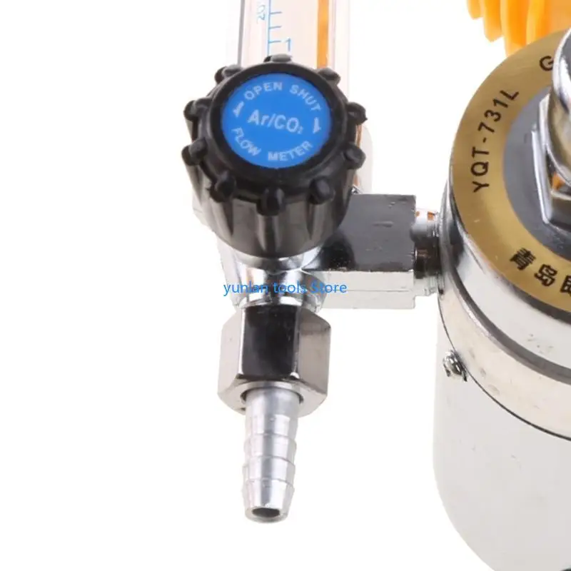 

50LB CO2- Flowmeter Regulator 5/8-inch Welding Regulator Gauge Heated Pressure Gauge