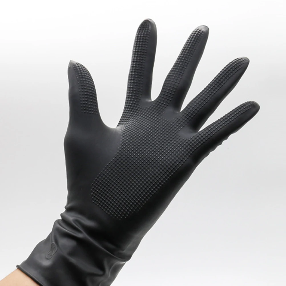 

4 Pair Waterproof Perming and Dyeing Gloves Rubber Hairdressing Salon Protection Shampoo