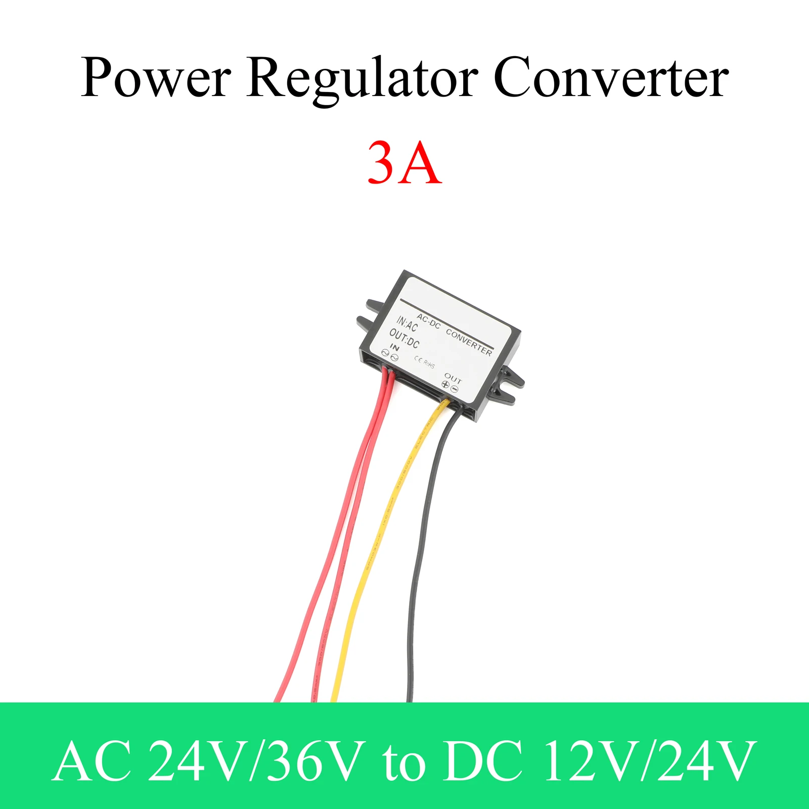 AC 24V/36V to DC 12V/24V Power Converter AC-DC Inverter 3A Buck Regulator Step-Down Voltage Power Supply Moudle For Car
