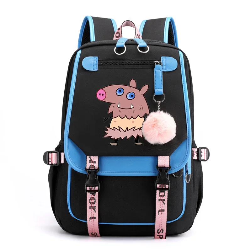 Engraçado anime harajuku mochila adolescente rua hip hop mochila de alta qualidade usb zíper mochilas anime