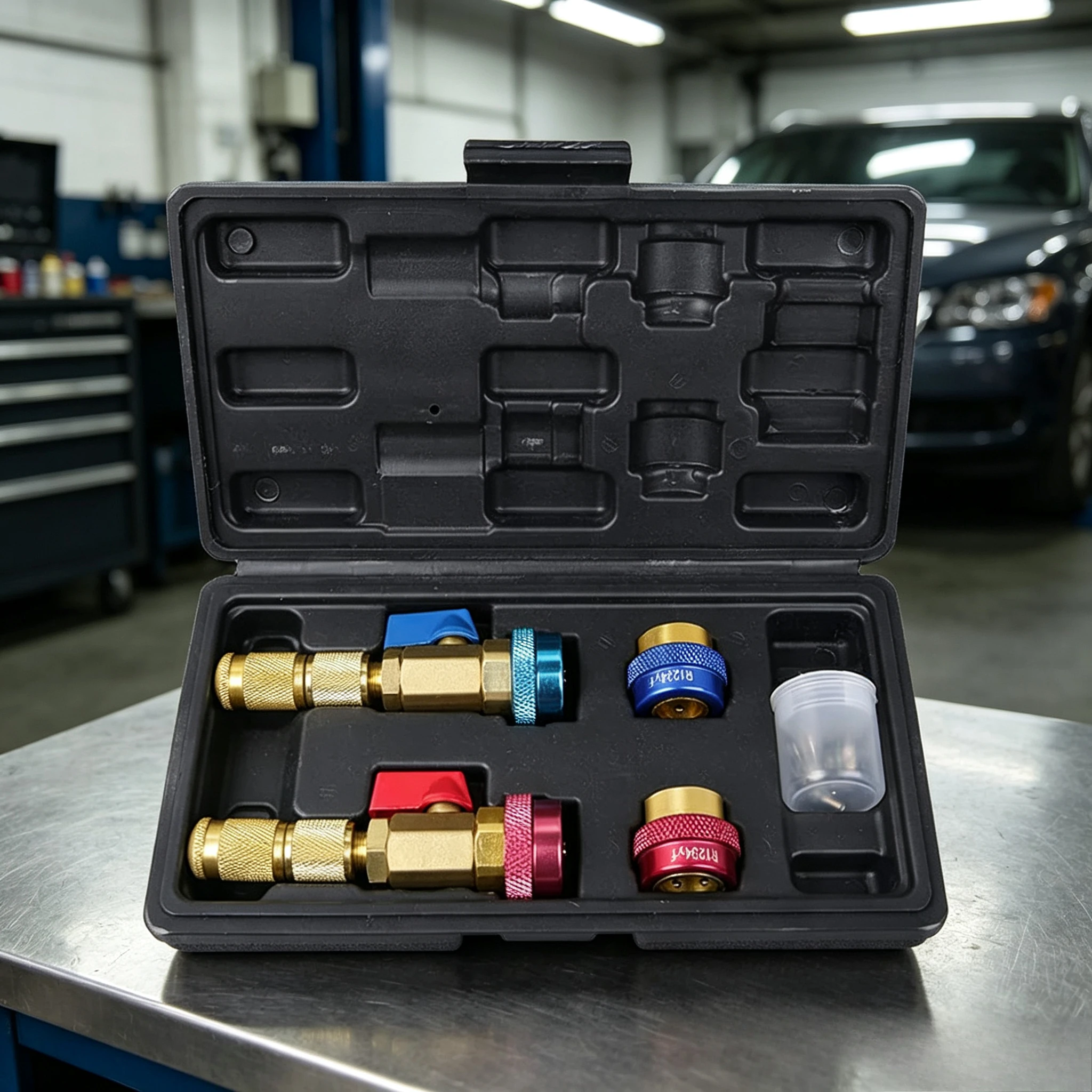 Air Condithoning Valve Core Remover Tool Automotive AC R134a R1234yf Valve Core Remover Installer Tool Set