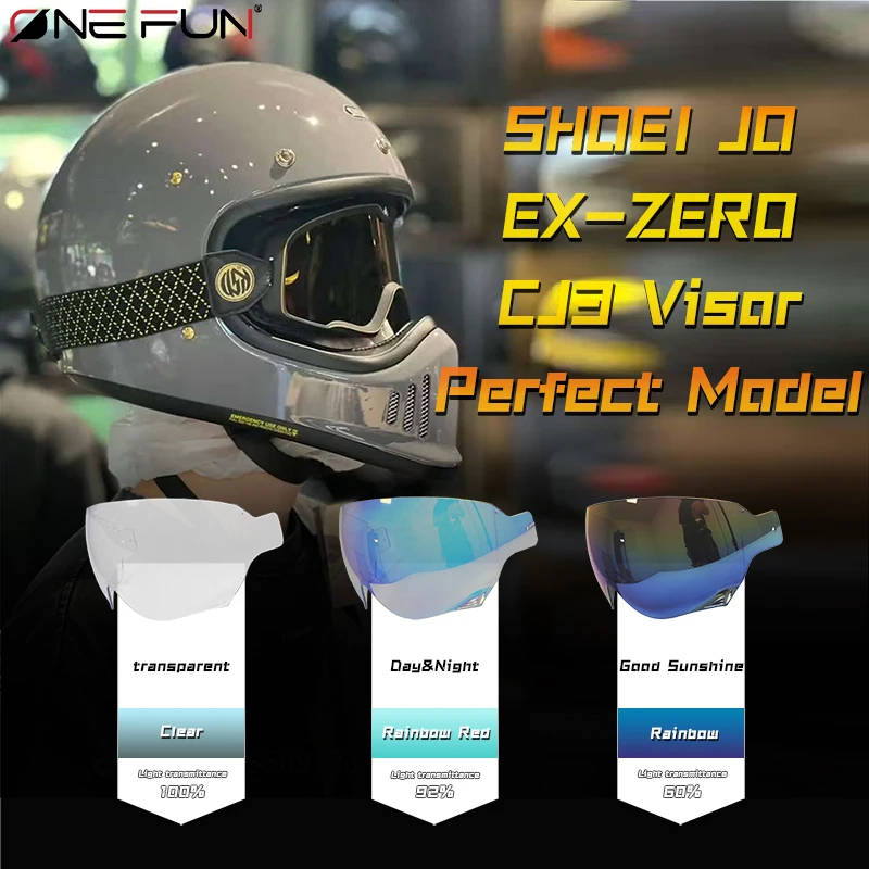 JO Helmet Visor For SHOEI CJ3 JO EX-Zero Full Face Photochromic