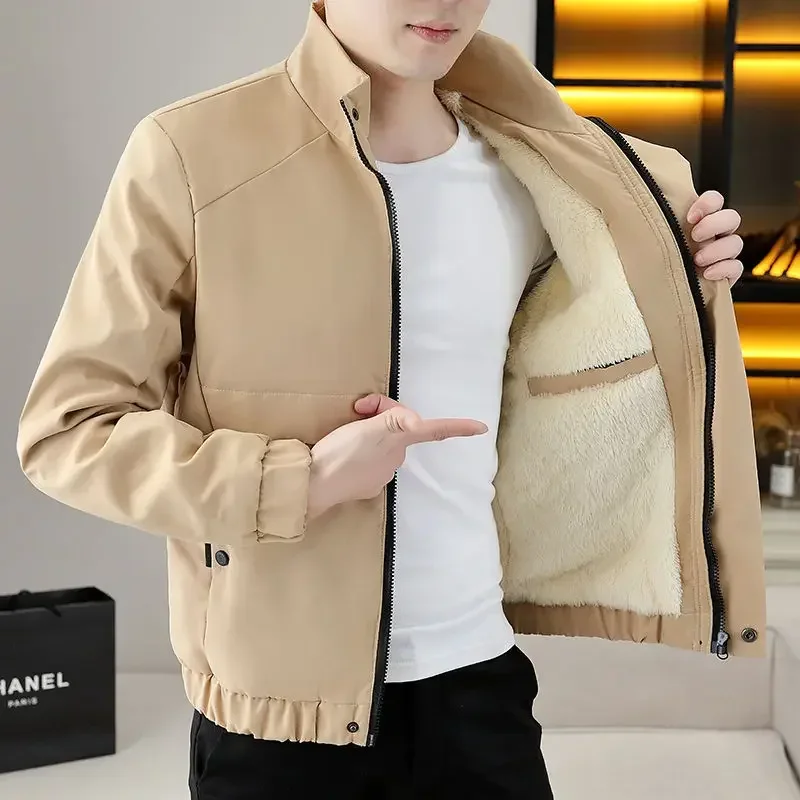 الوقوف طوق معطف الشتاء للرجال أنيق سليم صالح Y2k Harajuku سترة غير رسمية رجل رخيصة بيع الملابس خمر العرض الجمالية على