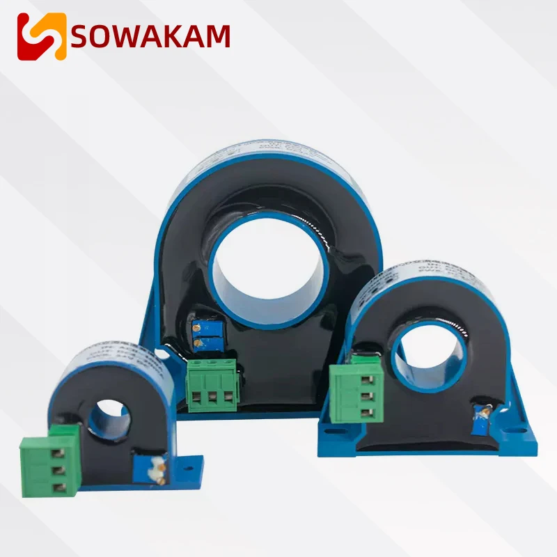 SWK-7 Hall Current Transmitter AC DC 0-1000A 4-20mA 0-5V 0-10V Output Open Loop Split Core Current Transducer