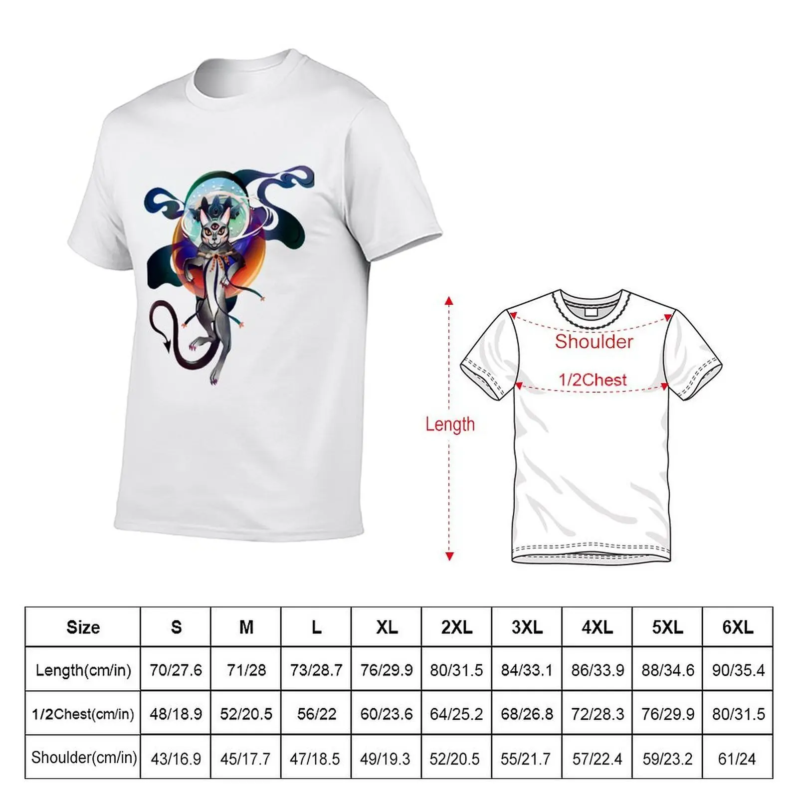 Ray, the King of Cats. Warlock by day, regal magic feline cat by night. T-Shirt Clothing blue archive mens white t shirts