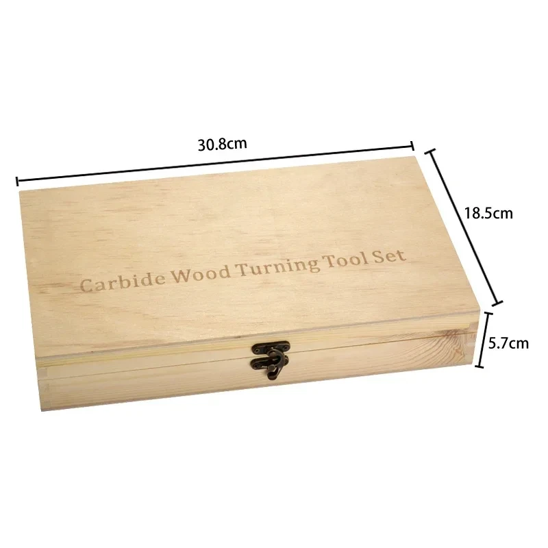 6 in1 Carbide Woodturning Tool Set Wood Turning Chisel Kit with Cutting Inserts & Box for Lathe Woodworking Tools Accessories