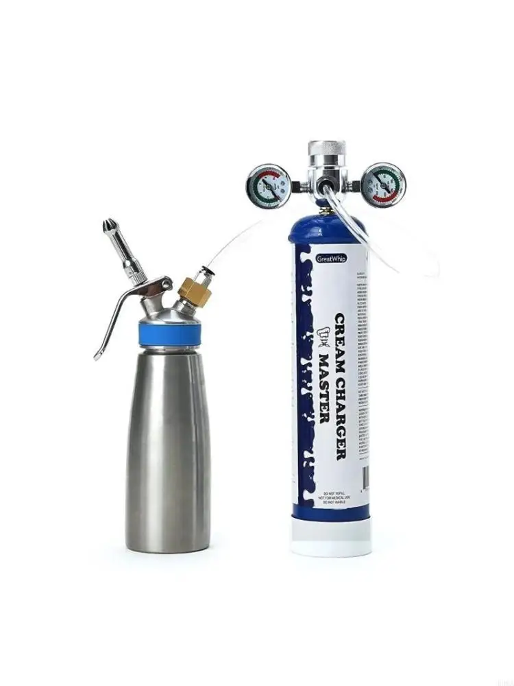 Pressure Regulating Valves M11 Thread Universal for Whipped Cream Chargers 0.95Liter 580g with Hose Line & Adapter