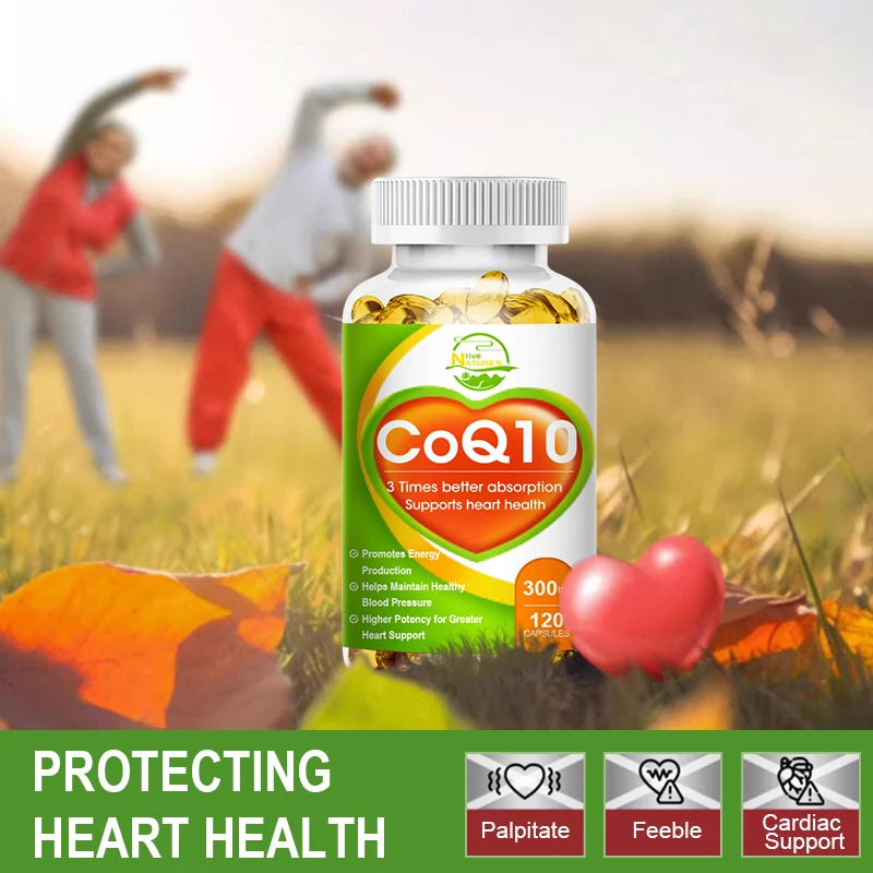 NATURE'S LIVE CoQ10 Coenzym Q-10 Coenzym Herzgesundheit Energieunterstützung Antioxidative Softgels