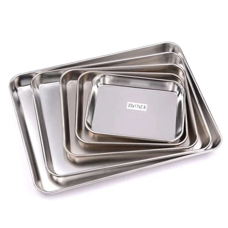 Bandeja multifuncional médica desechable de acero inoxidable.