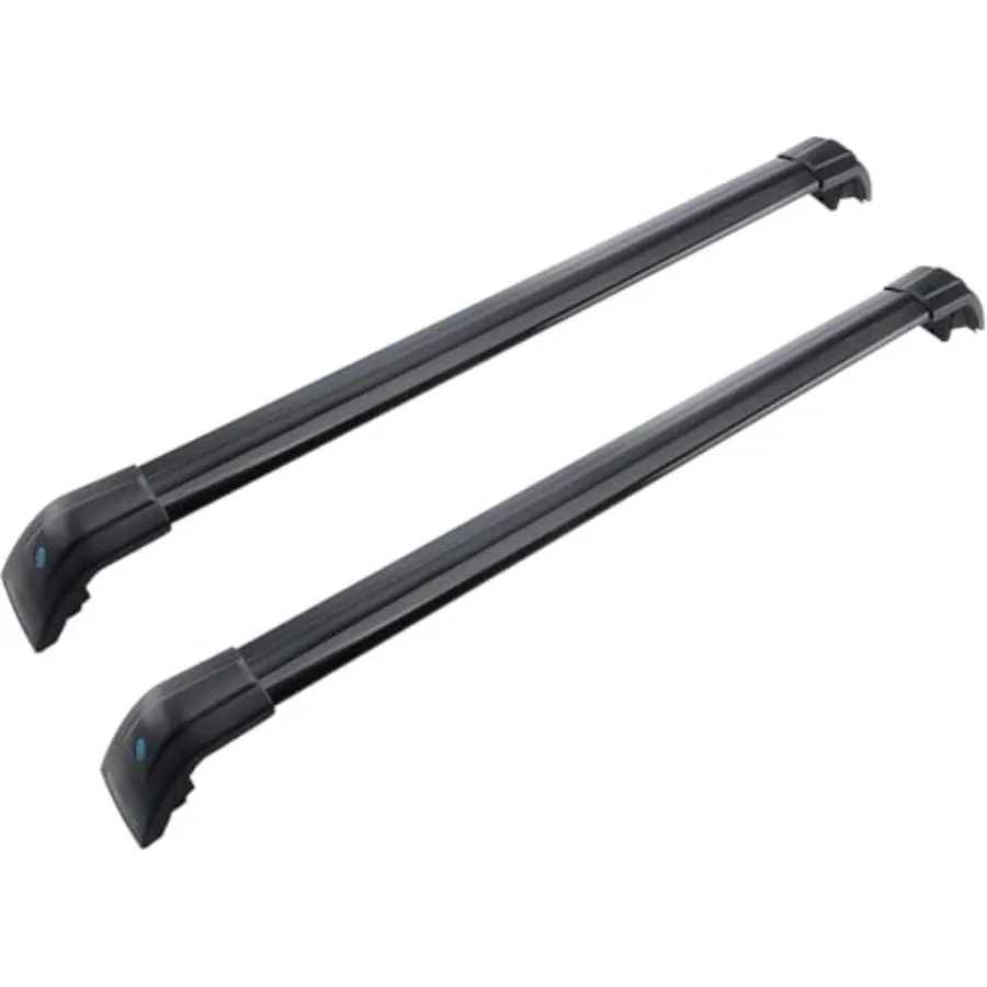 رف السقف العلوي عبر القضبان رف الأمتعة السكك الحديدية البضائع لسيارة جيب كومباس 20172021 الألومنيوم الأسود تصميم متين وخفيف الوزن لـ Ou #2