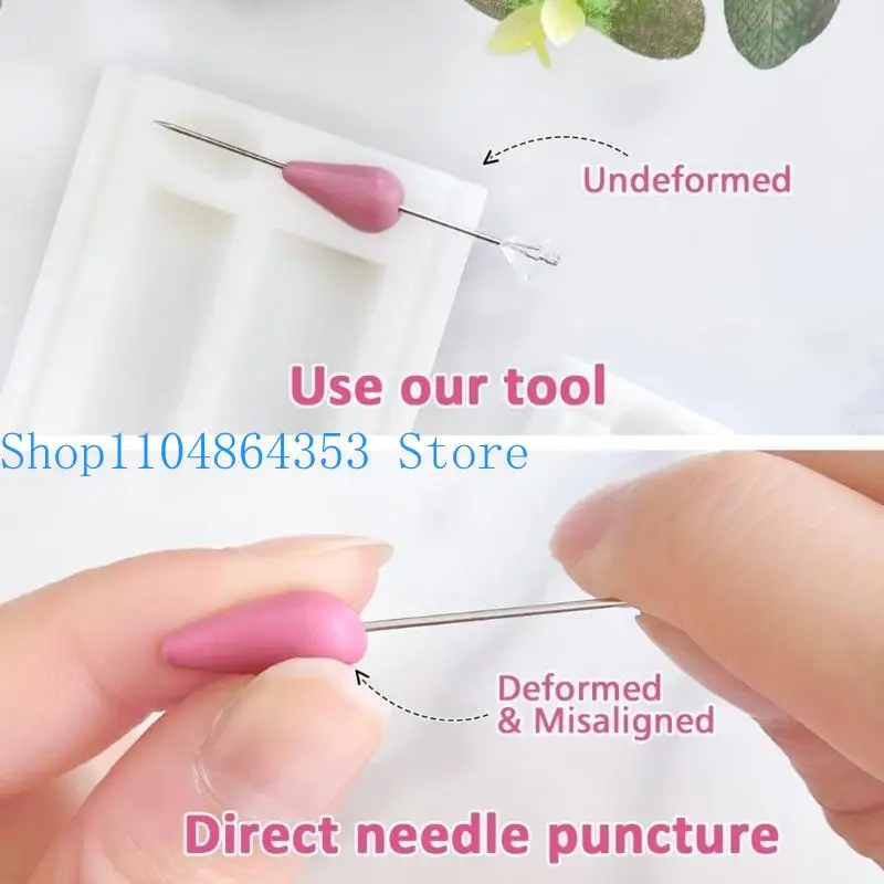 

652F Polymer Clay Bead Press Mould for Consistent Shapes and Perfectly Centered Drilled Holes