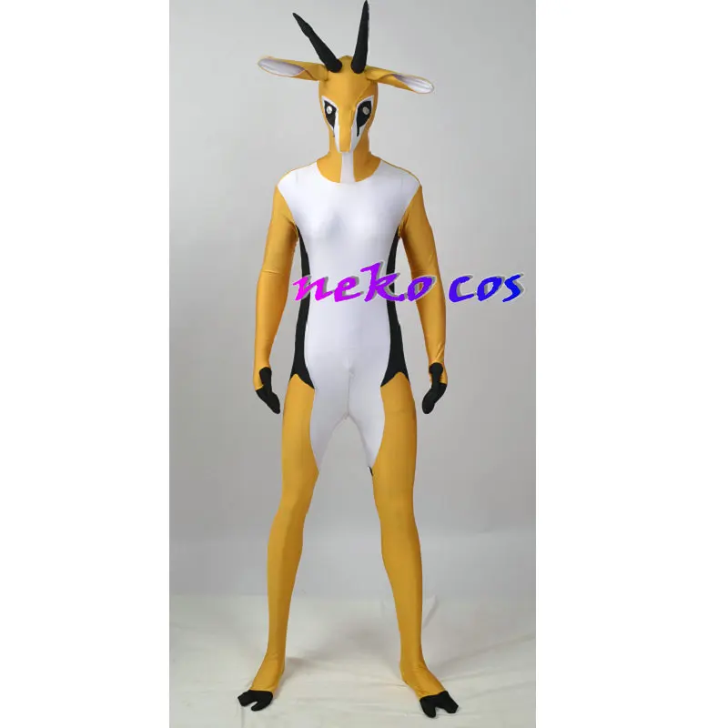nekocos Tier-Hirsch, gefleckter Hirsch, eng anliegender Bodysuit, Overall, Cosplay-Kostüm, individuelle Größe