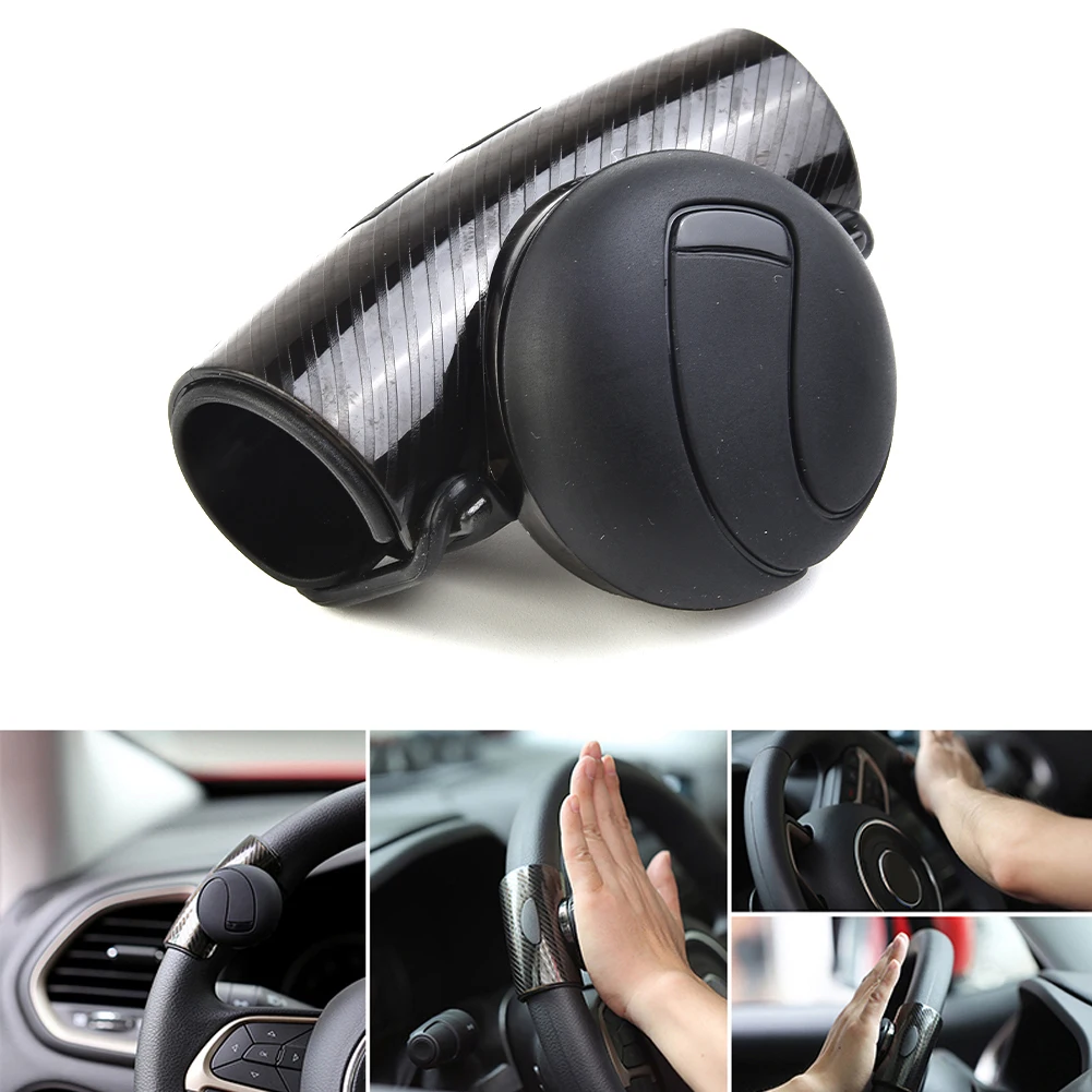 

Accessory Steering Wheel Booster Aid Knob Spinner 85*55mm Auxiliary Black Control Handle Replacement Extra High Quality
