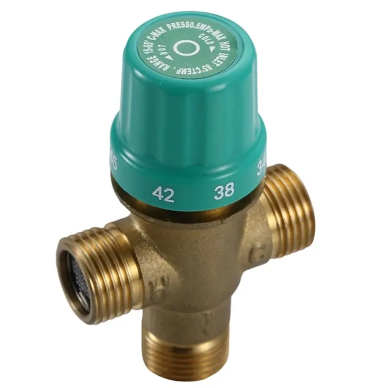 

Термостатический смесительный клапан ABKU 1/2'' с наружной резьбой, для контроля температуры воды, из цельной латуни, для систем отопления ванных комнат