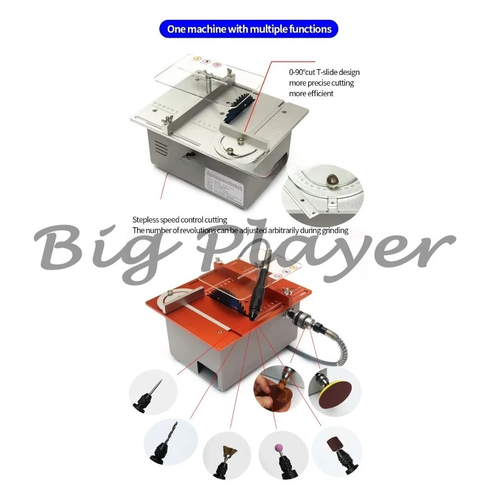 Precision Mini Table Saw - Upgraded Benchtop Saw for DIY Woodworking, Model Making, and Crafts
