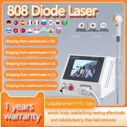 CE 808nm Diode Hair Removal Machine 3 Wavelenght 755/808/1064nm Portable Skin Rejuvenation for Salon Epilator Home Use