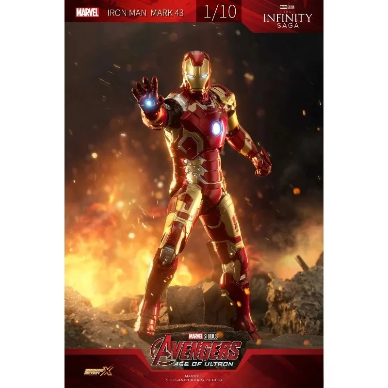 

Original ZD TOYS MARVEL Avengers: Age of Ultron IRON MAN Iron Man MK43 [Light Edition] Anime Figure Toys Model Collection