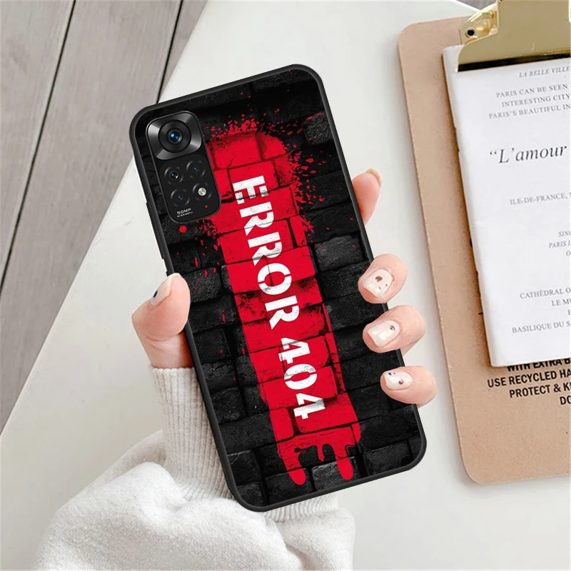 not found Error 404 Case For Xiaomi Redmi Note 12 Pro 8 9 10 11 Pro Note 12S 11S 10S 9S Redmi 12C 9C 10C Cover