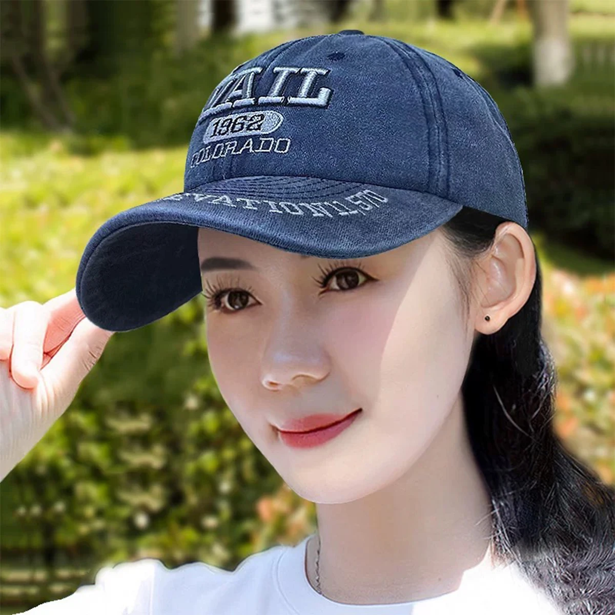 New Unisex American Vintage Embroidered VALL Letters Baseball Hats Street Sunshade Casual Versatile Peaked Caps Fashion Personal 4
