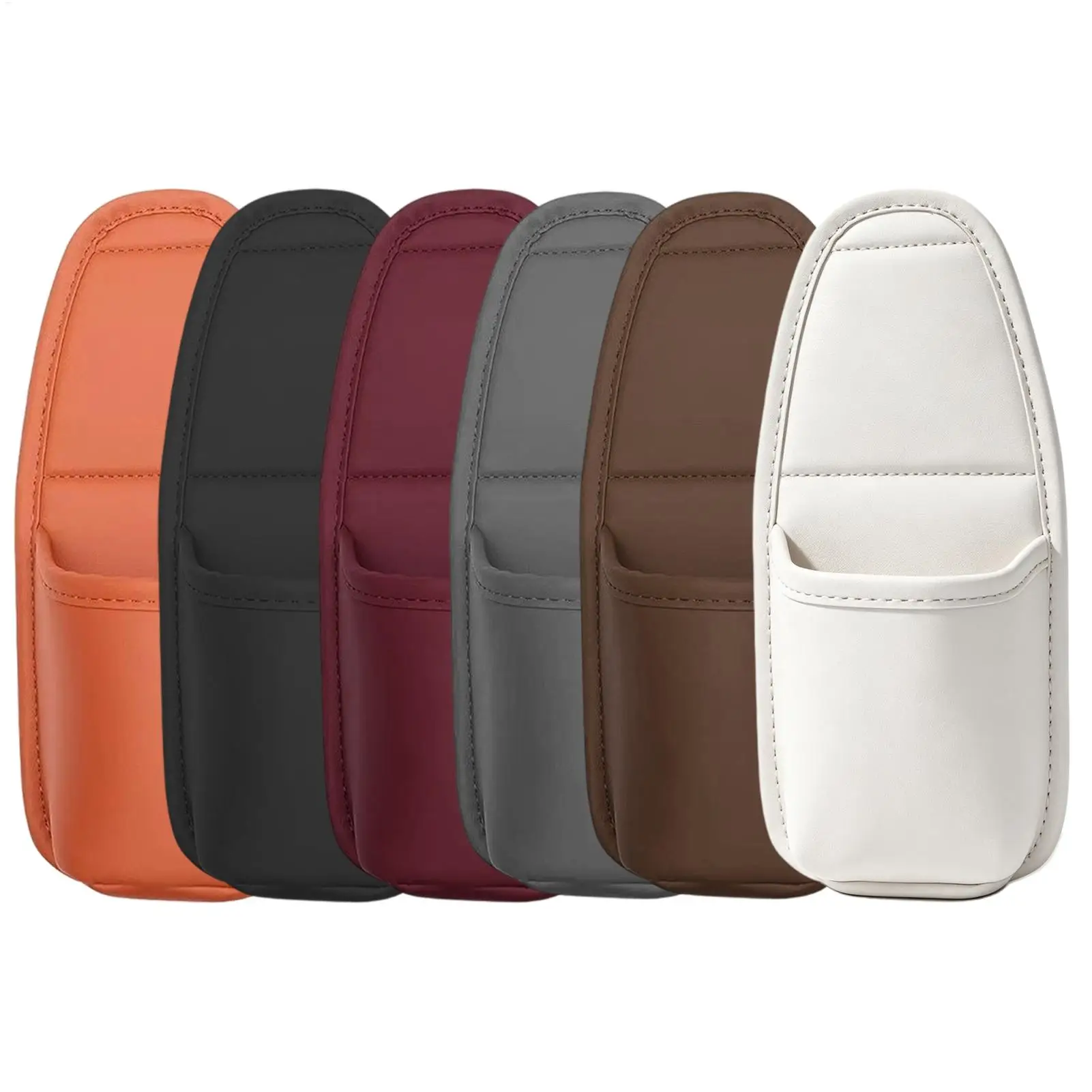 PU Car Door Cup Holder Multifunctional Adhesive Storage Pocket Auto Door Mount Drink Bottle Holder Phone Sundries Storage Bag