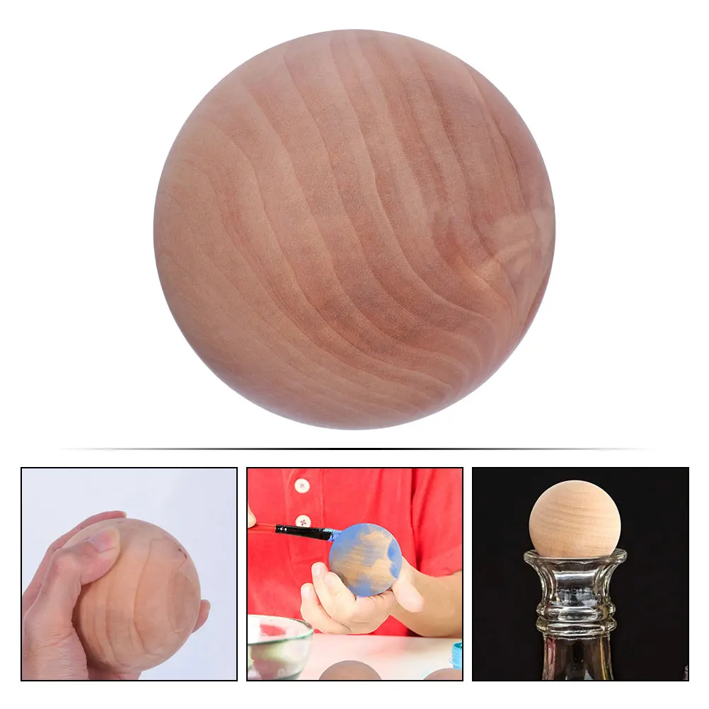 

Wooden Ball Crafts 8cm Diameter Solid Wood Round Balls for DIY Painting Smooth Unfinished Creative Home Decor Kids Sewing