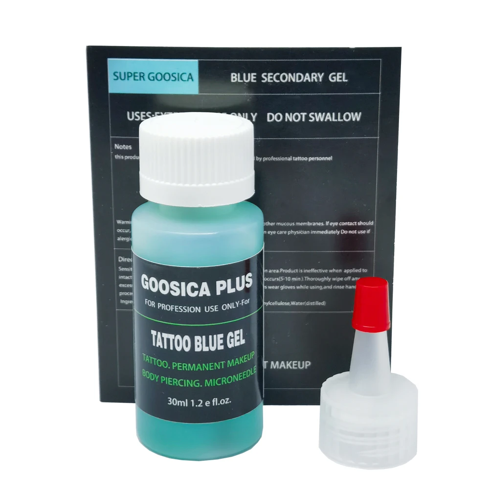 New Goosica Plus Tattoo Blue Gel During Permanent Makeup Eyebrow Tattoo Microblading Piercing Auxiliary Secondary Gel 30ml
