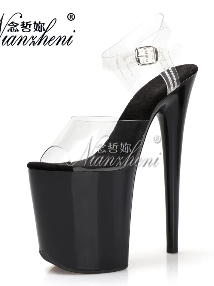 Party 15cm Peep Toe Thin Heels Exotic Dancer 20cm Platform Sandals Womens Fashion Sexy Fetish Shoes Pole Dance Nightclub Elegant