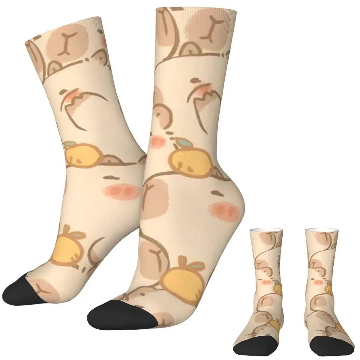 Lovely Kawaii Capybara Animal Stockings Printed Fashion Socks Autumn Anti Bacterial Socks Couple Running Sports Comfortable Sock