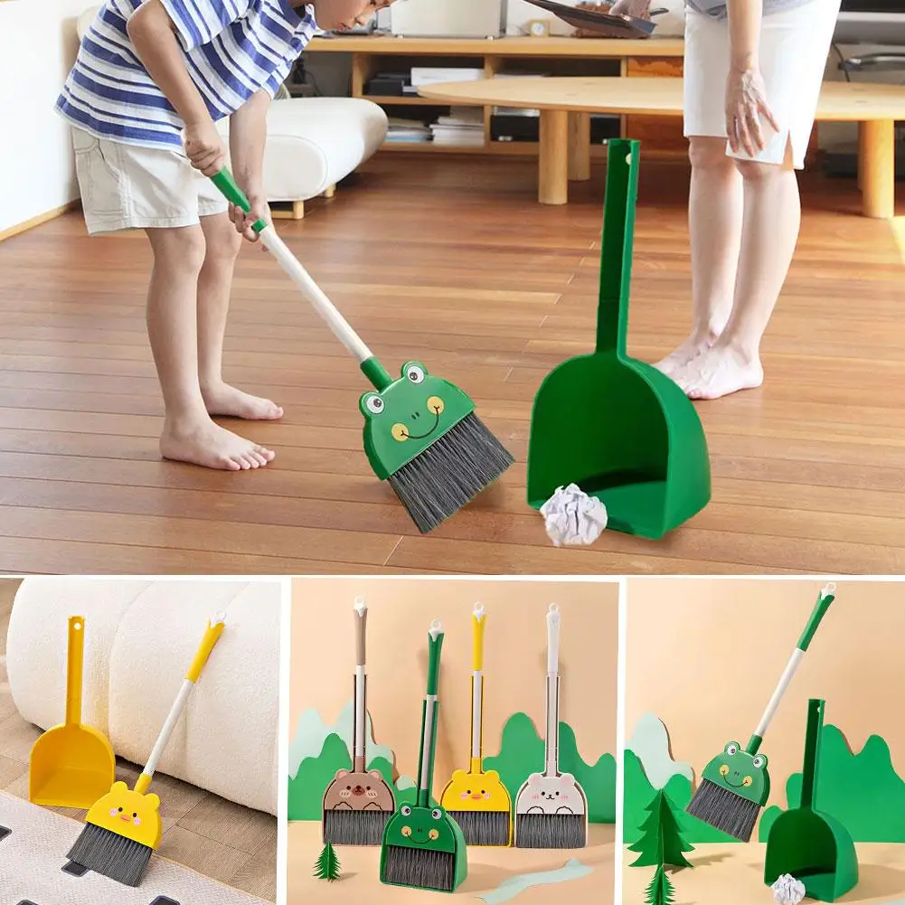 54cm子供用ほうきとちりとりセット、子供用掃除ブラシ、ゴミ掃除シャベル、ミニほうき、ほうきとちりとりセットおもちゃ