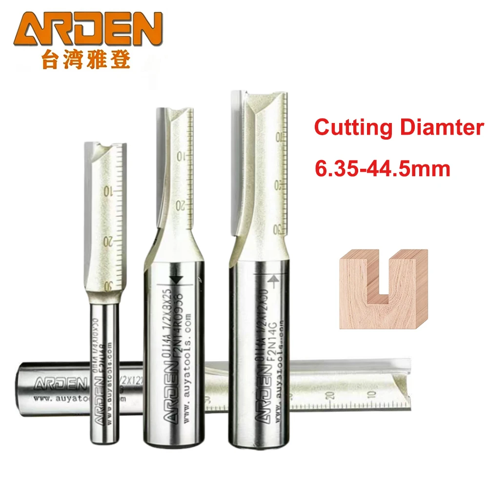 ARDEN Imperial 2 Flutes Straight Router Bit Woodworking Tools for Grooving Trimming Engraving CNC Machine MDF