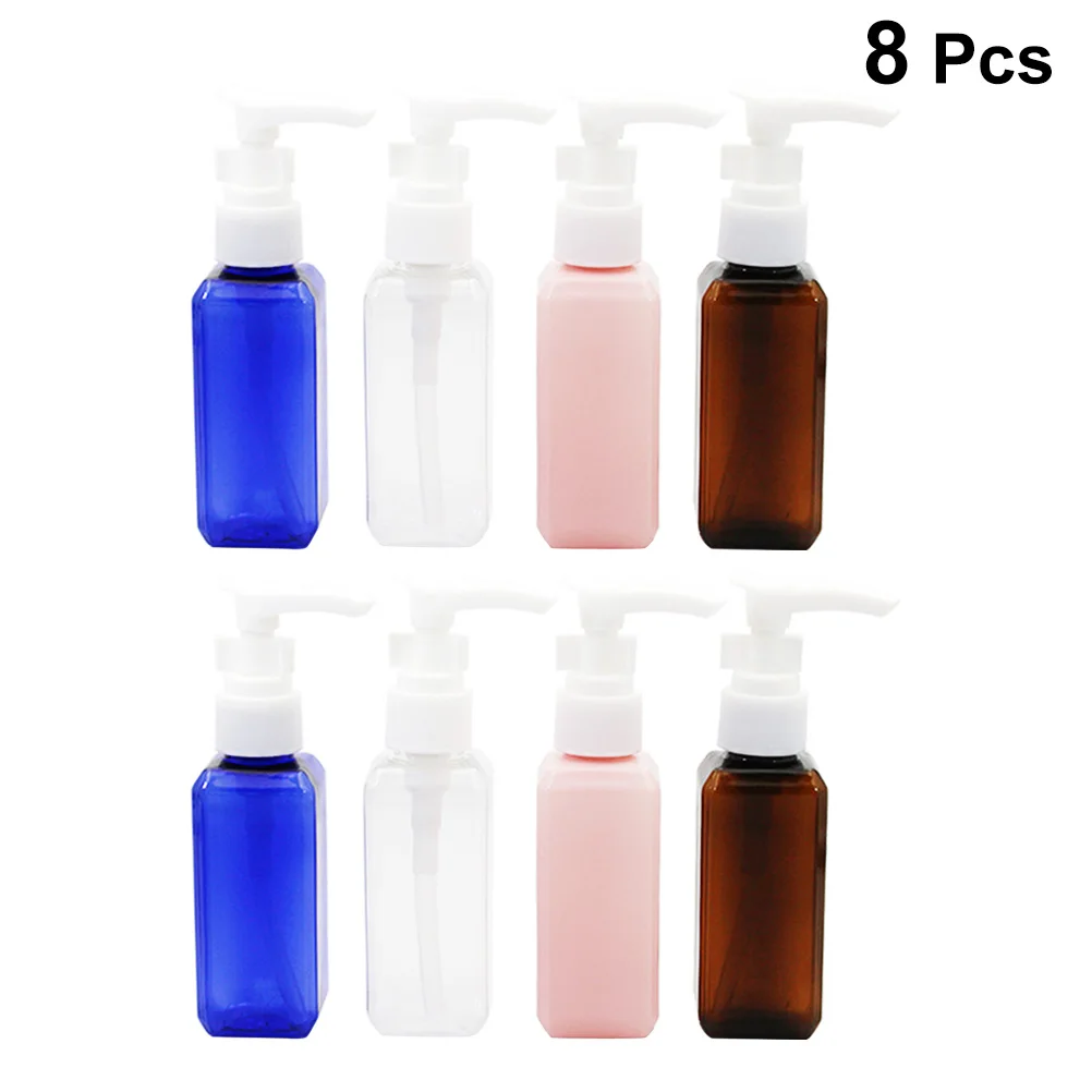 

8 Pcs Squeeze Bottle Lotion Pump Dispenser Empty Travel Soap Hand Press Kitchen Bathroom Office School Hotel Restaurant
