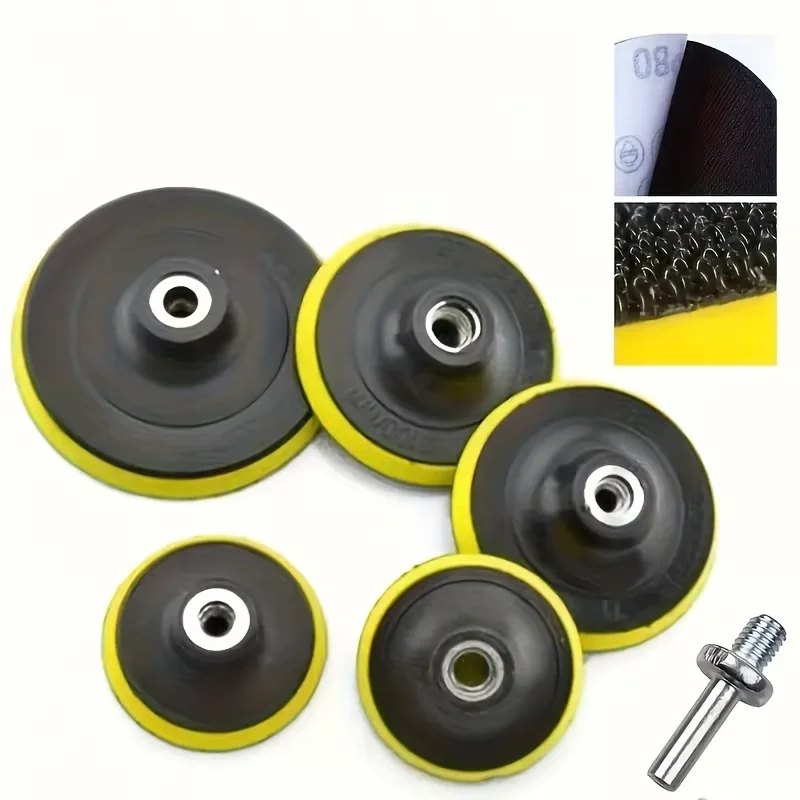 3/4/5/6/7inch M10 M14 Backing Pad Sanding Holder Disc Hook and Loop Polishing Backer Plate Drill Rod for Polisher Grinding Tool