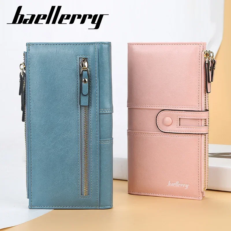 

2024 Name Engrave Women Wallets Fashion Long Leather Top Quality Card Holder Classic Female Purse Zipper Brand Wallet For Women