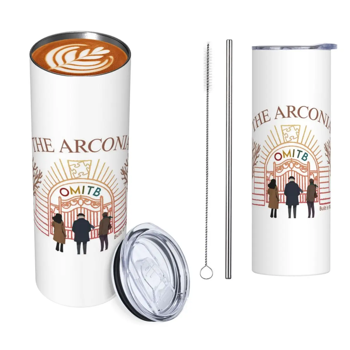 The Arconia Only Murders In The Building 1908 Stainless Steel Tumbler Vacuum Mugs Thermal Cold Bottle Straw With Lid 20oz