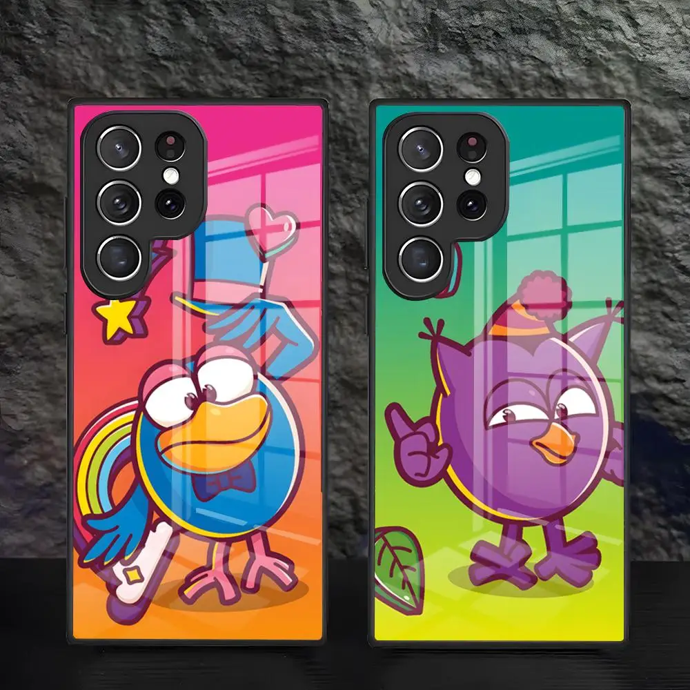 C-Cute Smeshariki Phone Case For Samsung A57 A37 A27 A17 A56 A36 A26 A16 A25 A35 A55 A34 A24 A54 Glass Case