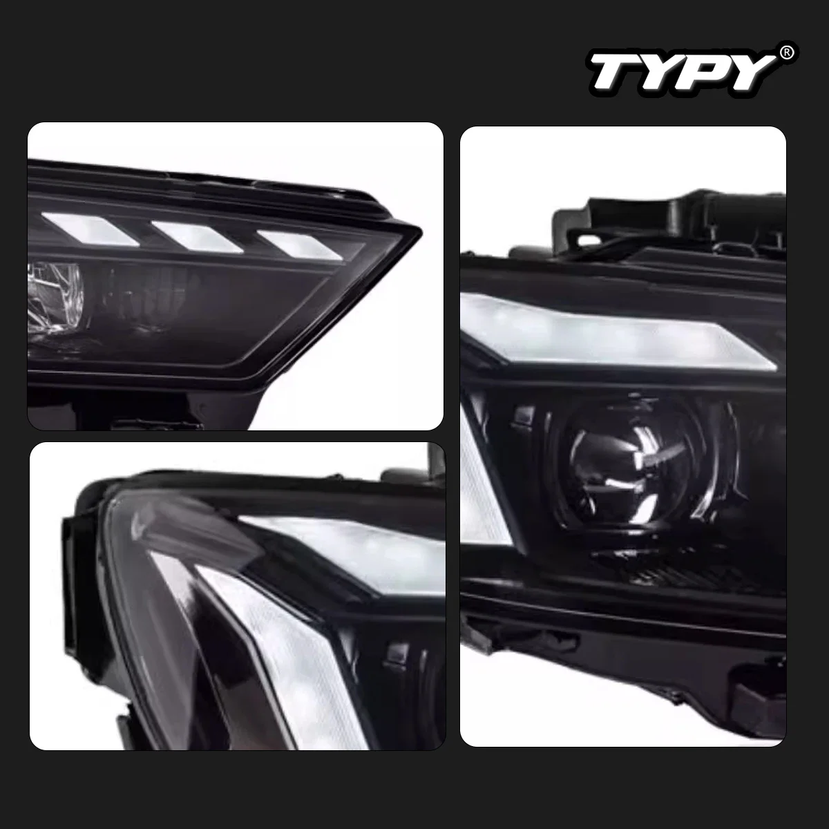 

Автомобильный фонарь TYPY для Audi A3, обновление 2017-2020, обновление S3, модифицированный для нового DRL, динамический указатель поворота, светодиодная фара, автоаксессуары