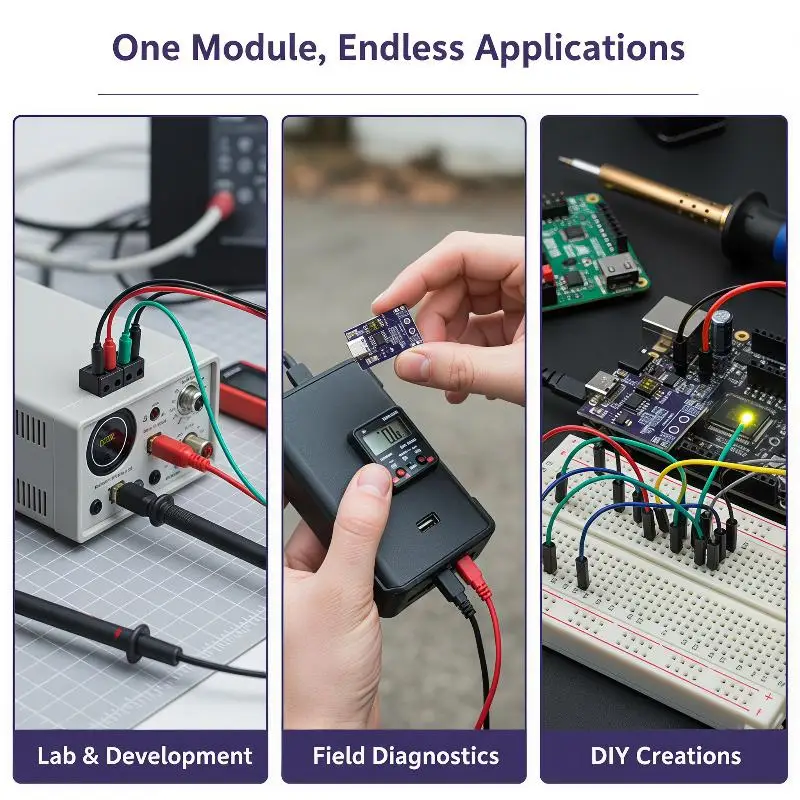PD Fast Charging Trigger Module Type-C Adjustable 5/9/12/15/20V Voltage Decoy for DIY Electronic Repair