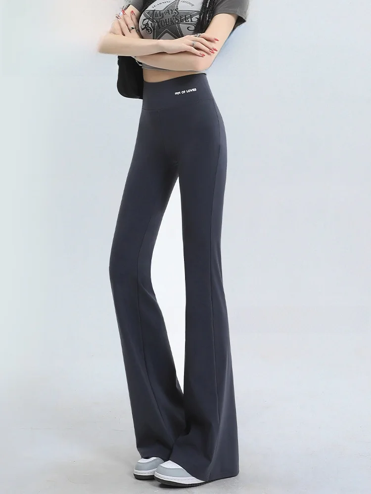 Cintura alta spor yoga arcaskin calças femininas finas leggings calças de fitn cintura alta calças compridas poliéster elastano