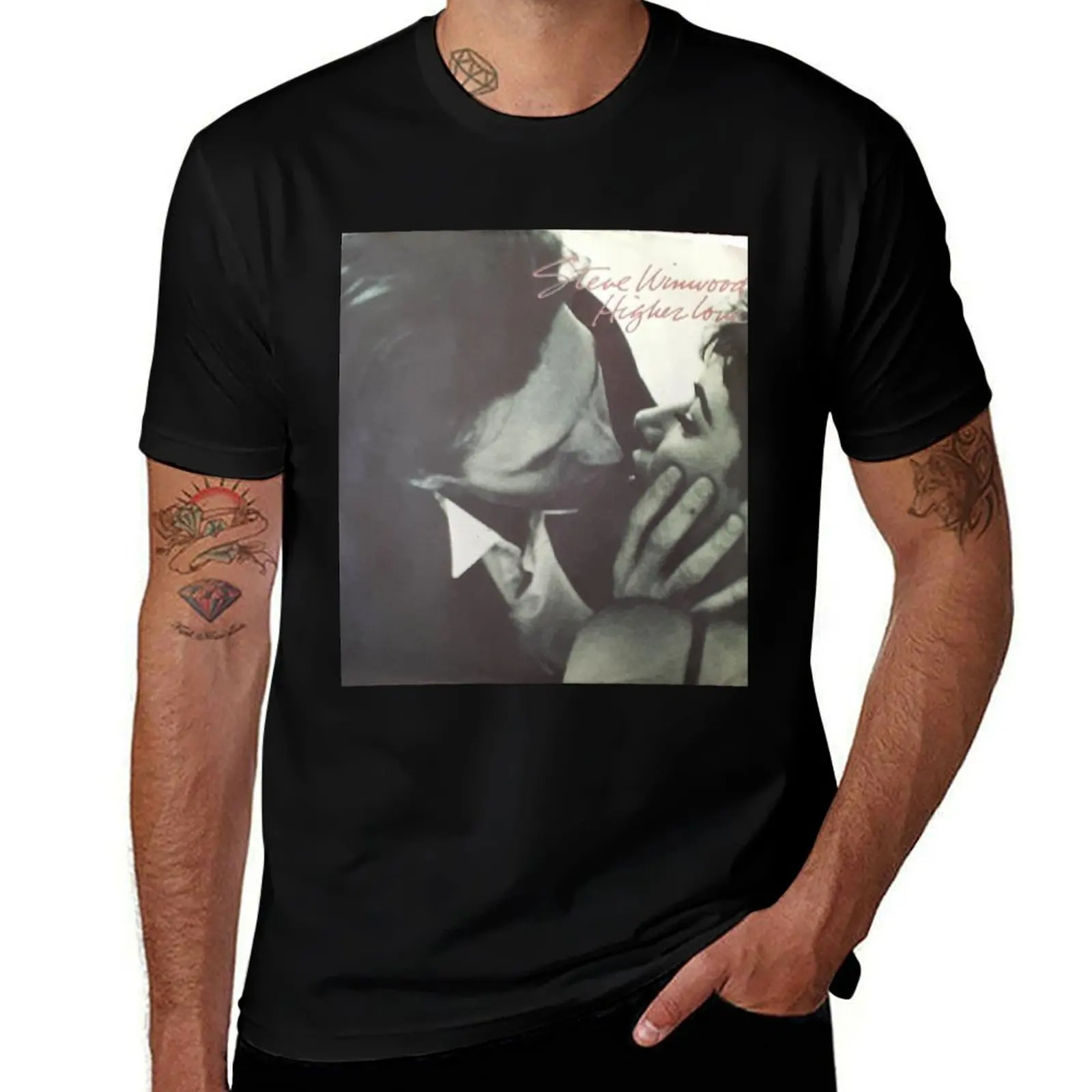 Steve Winwood, Higher Love, picture sleeve, Traffic , Rock & Roll, 45,original T-Shirt Plus Size Quick Dry Sports Tee T-Shirt