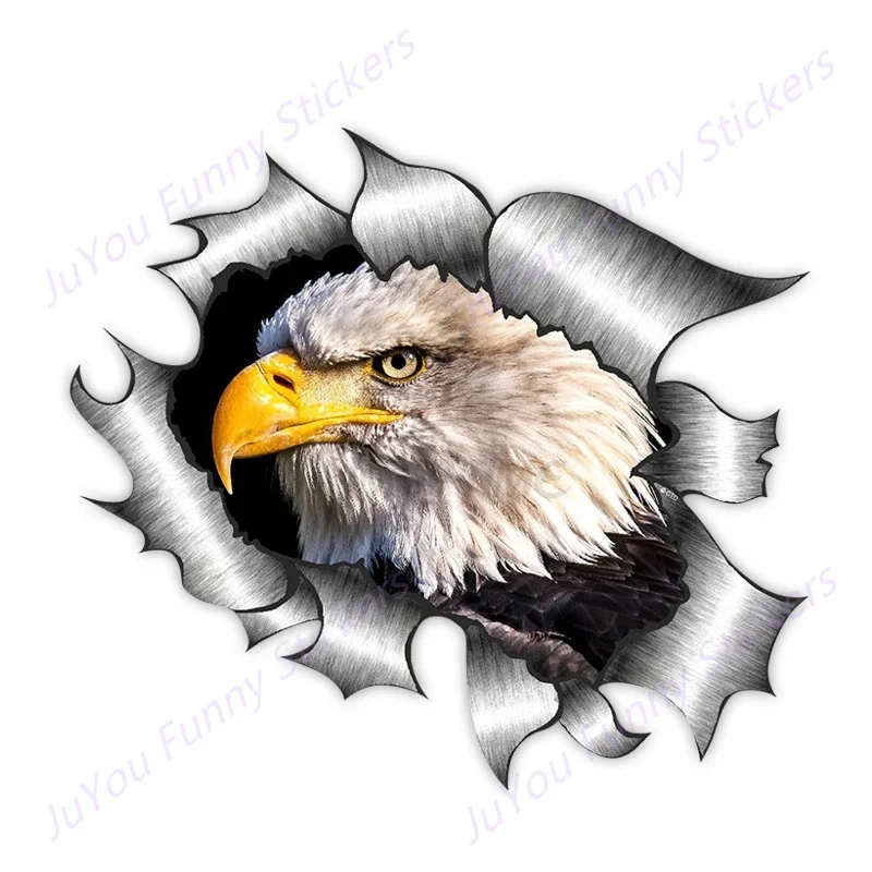 

FUYOOHI Funny Stickers Exterior Accessories Beautiful Car Sticker 3D American Bald Eagle Animal Decal Car Window Car Styling PVC