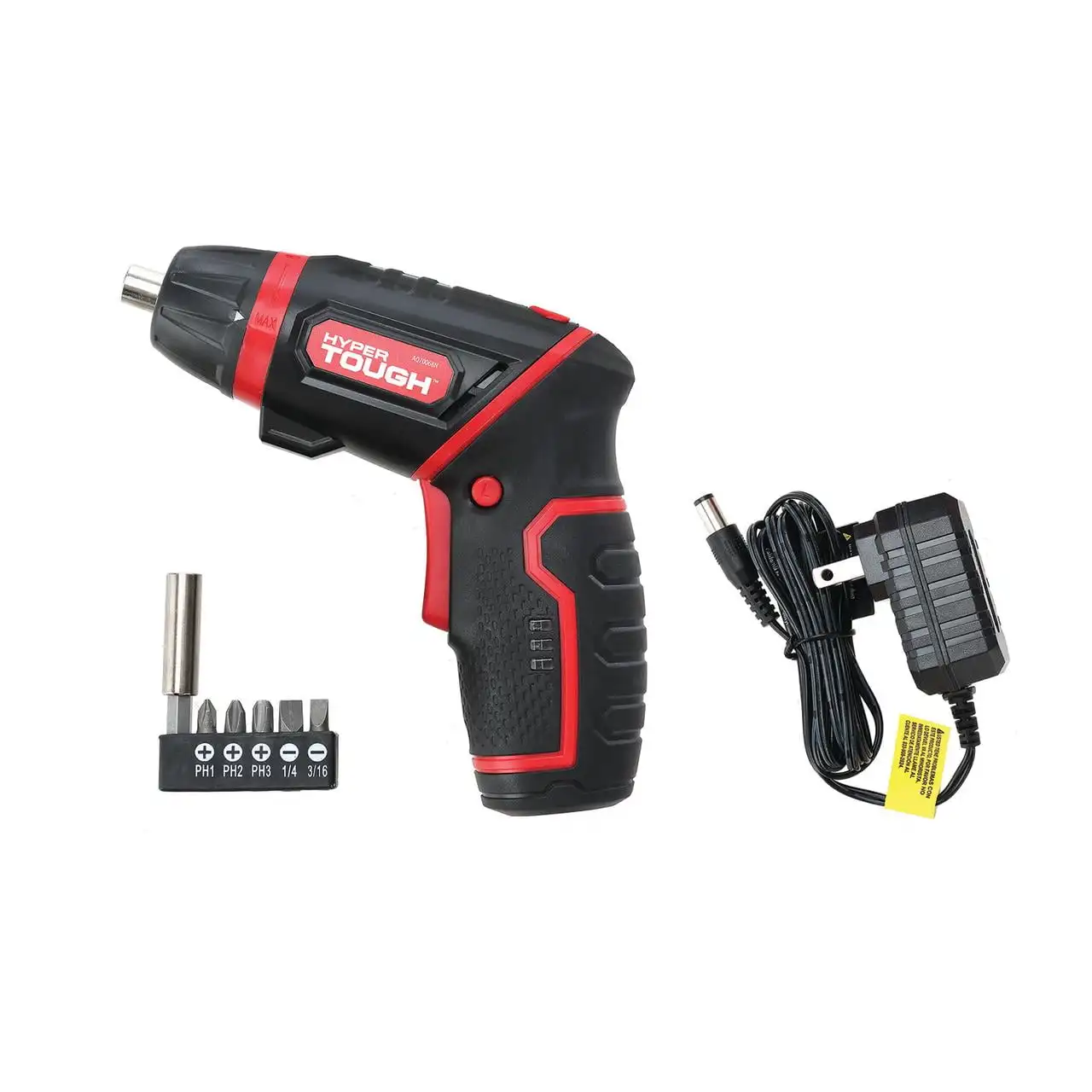 

4V Max Lithium-Ion Cordless Rotating Power Screwdriver with Charger, Rotating Handle, LED Light, Magnetic Bit Holder & Bits