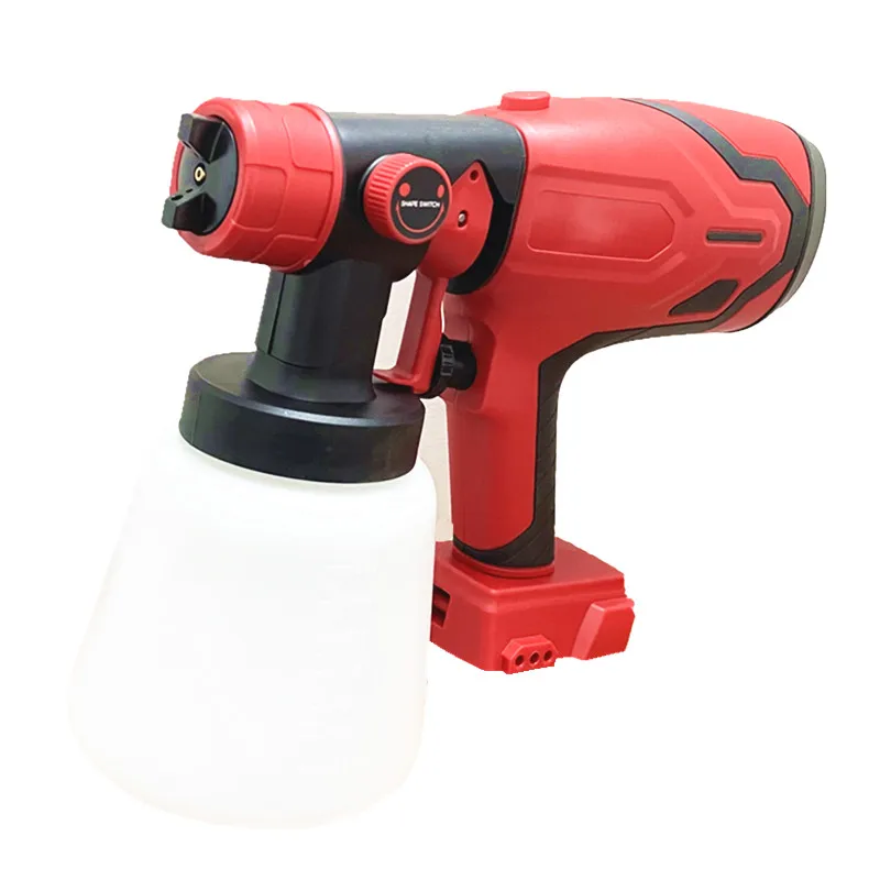 Electric Spray Gun 800ML High Power Handheld Cordless Paint Sprayer Home DIY Steel Coating Airbrush For Milwaukee 18V Battery